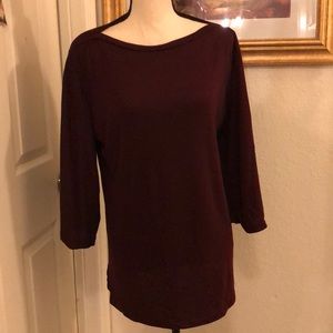 Amaryllis Boatneck Flutter Sleeve Top